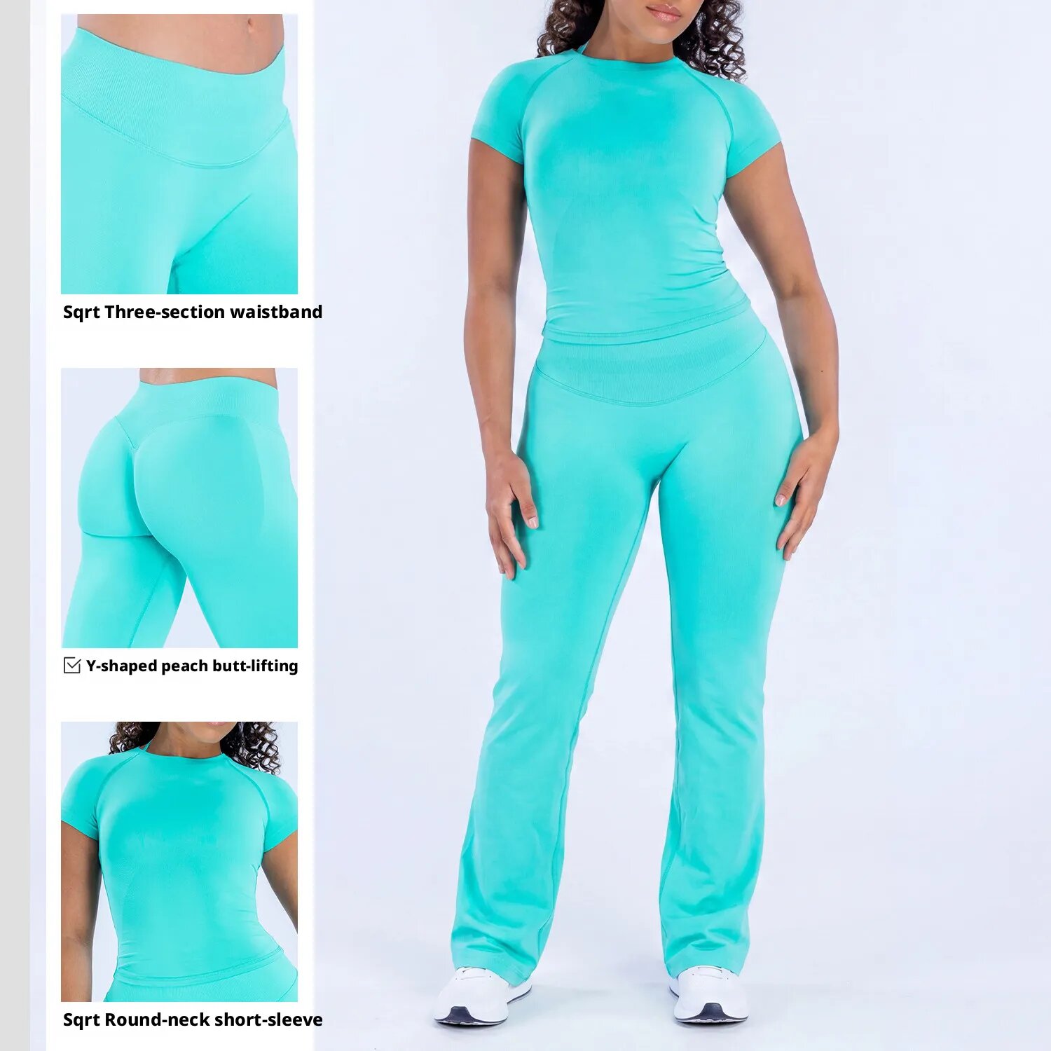 Yoga Fitness Leggings - DenyfWomen Yoga Seti 2 ADET Egzersiz