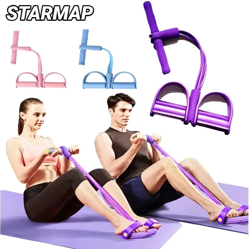 Yoga Fitness Youtube - 4 Tüplü Pedal Germe Halatı Çok