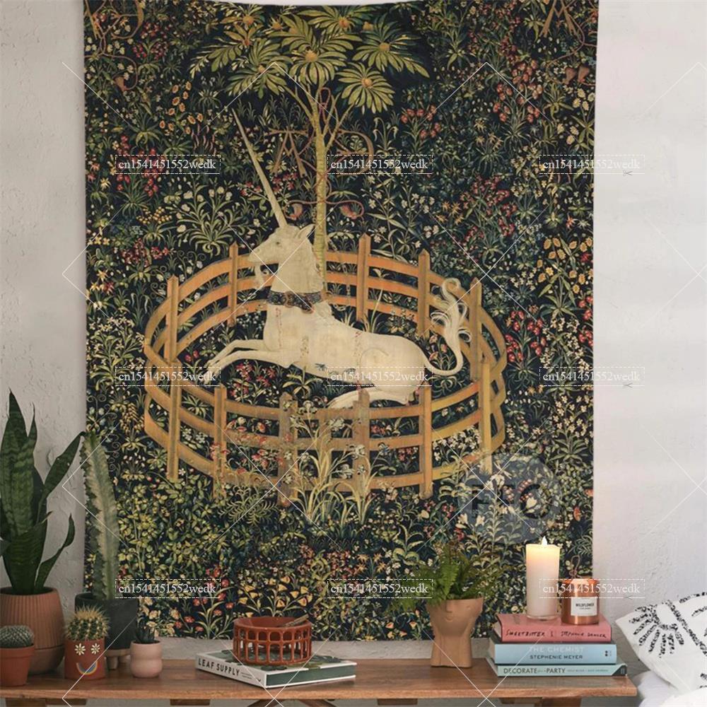 Yoga And Fitness Mat - Esaret içinde Unicorn duvar halısı kapak