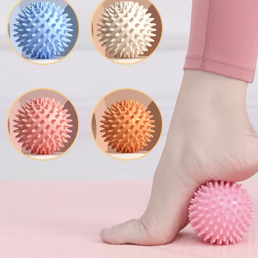 Yoga Fitness Ball - 6CM Dikenli Masaj Topu, Kas İyileşmesi,