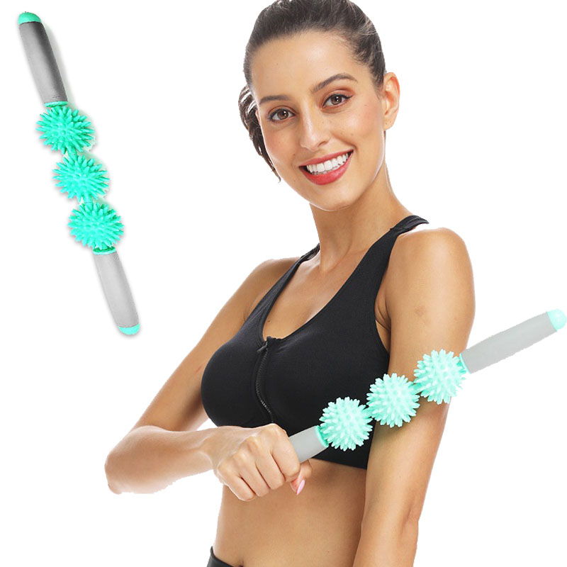 Yoga Fitness Ball - Makaralı Top Kasları Masaj Sopa Yoga